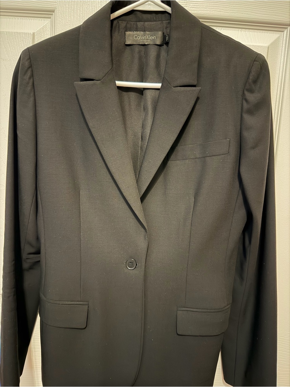 Calvin Klein Collection Black Single-Button Blazer